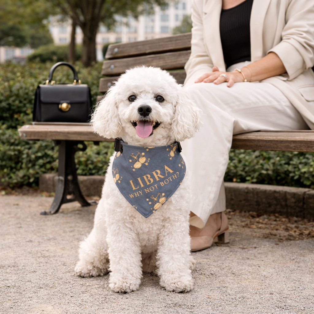 Libra Zodiac Pet Bandana Collar L/XL