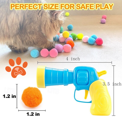 Interactive Cat Toy 80 Glitter Balls + Rainbow Launcher™