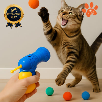 Interactive Cat Toy 80 Glitter Balls + Rainbow Launcher™