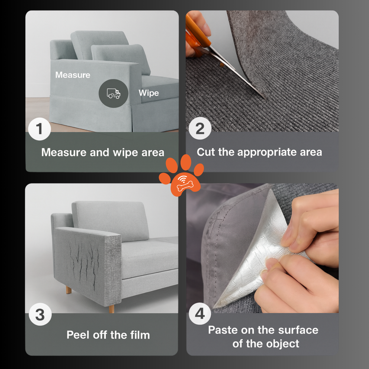 Self-Adhesive Cat Scratch Mat™ 11.8x39.4" Say Goodbye to Ruined Furniture!