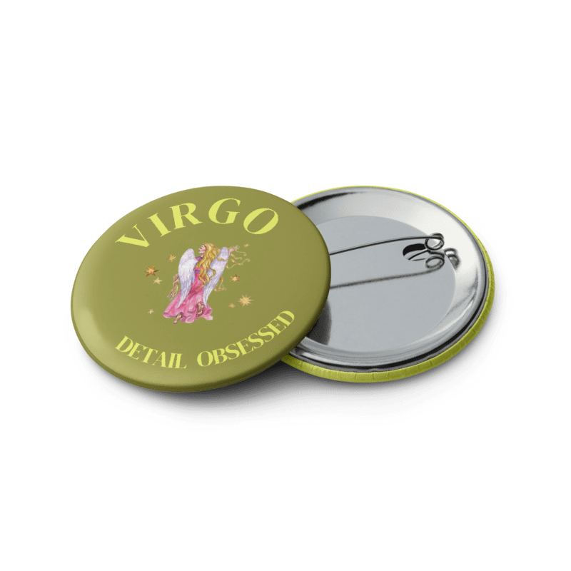 Virgo Zodiac Pin Buttons Set of 5