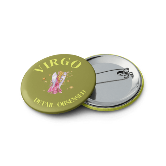 Virgo Zodiac Pin Buttons Set of 5