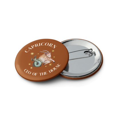 Capricorn Zodiac Pin Buttons Set of 5