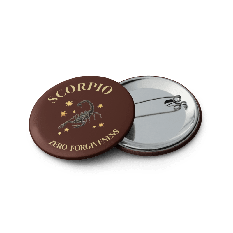 Scorpio Zodiac Pin Buttons Set of 5