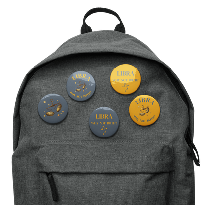 Libra Zodiac Pin Buttons Set of 5
