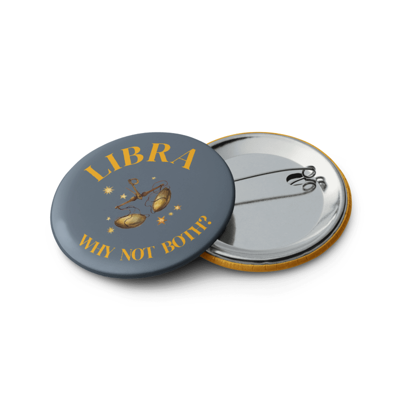 Libra Zodiac Pin Buttons Set of 5
