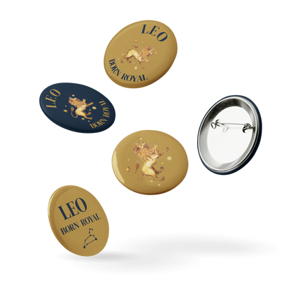 Leo Zodiac Pin Buttons Set of 5