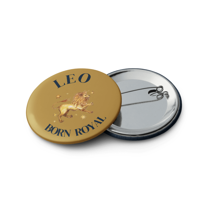 Leo Zodiac Pin Buttons Set of 5