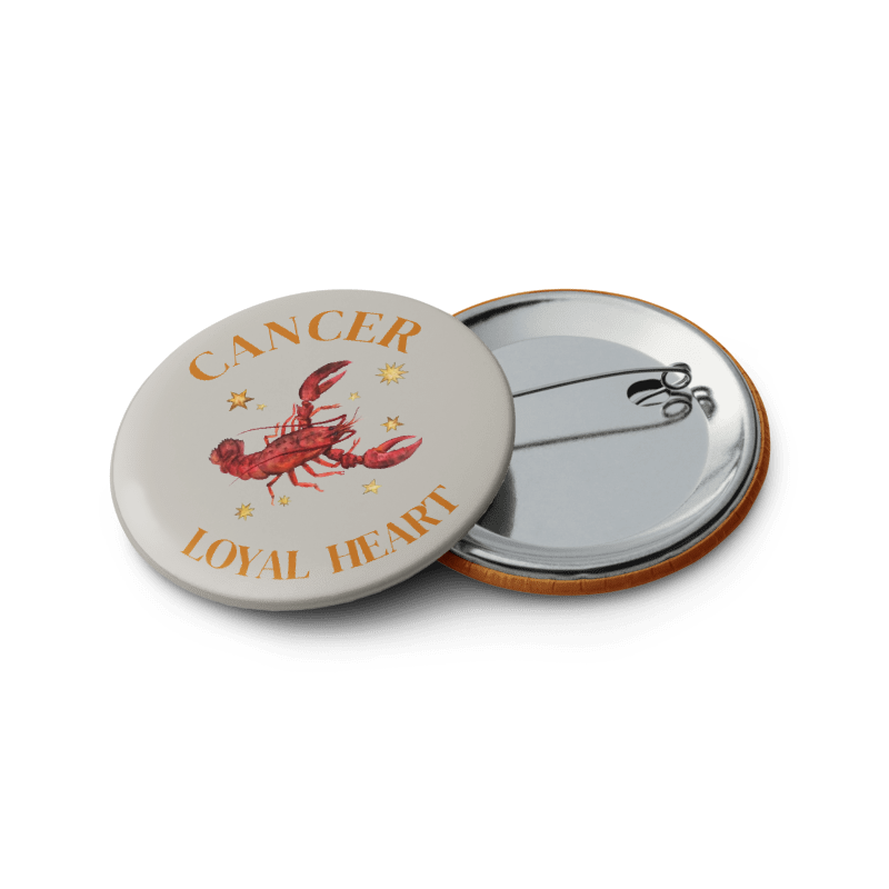 Cancer Zodiac Pin Buttons Set of 5