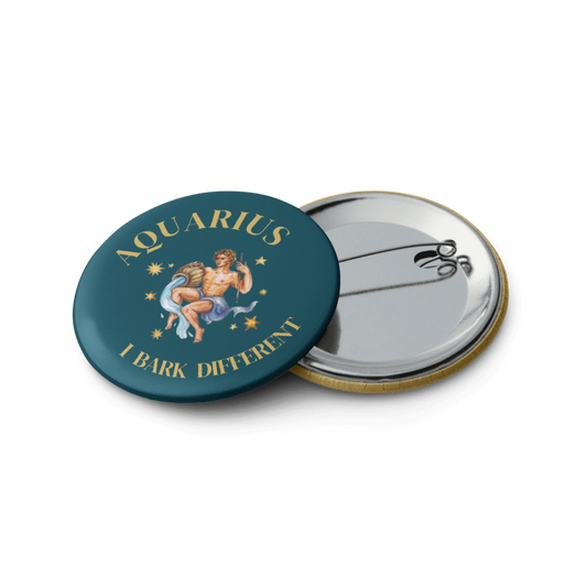 Aquarius Zodiac Pin Buttons Set of 5