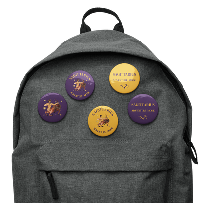 Sagittarius Zodiac Pin Buttons Set of 5