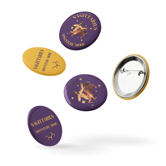 Sagittarius Zodiac Pin Buttons Set of 5