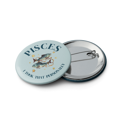 Pisces Zodiac Pin Buttons Set of 5