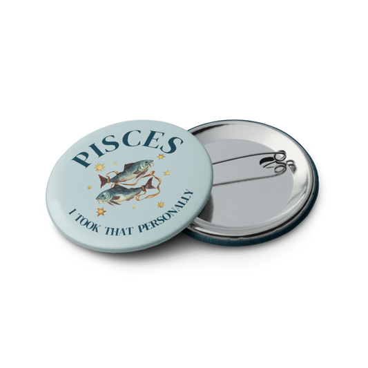 Pisces Zodiac Pin Buttons Set of 5